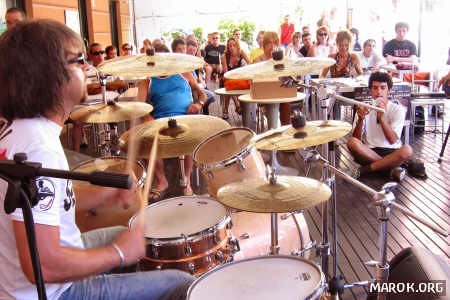 Luca Capitani in piazza Libertà