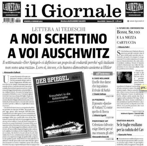 A noi Schettino a voi Auschwitz