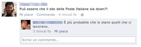 Il sito delle poste è down?