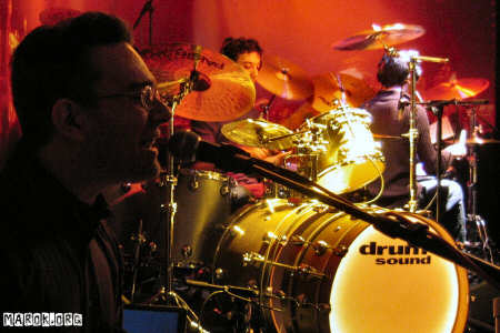Danilo Bello with drummers